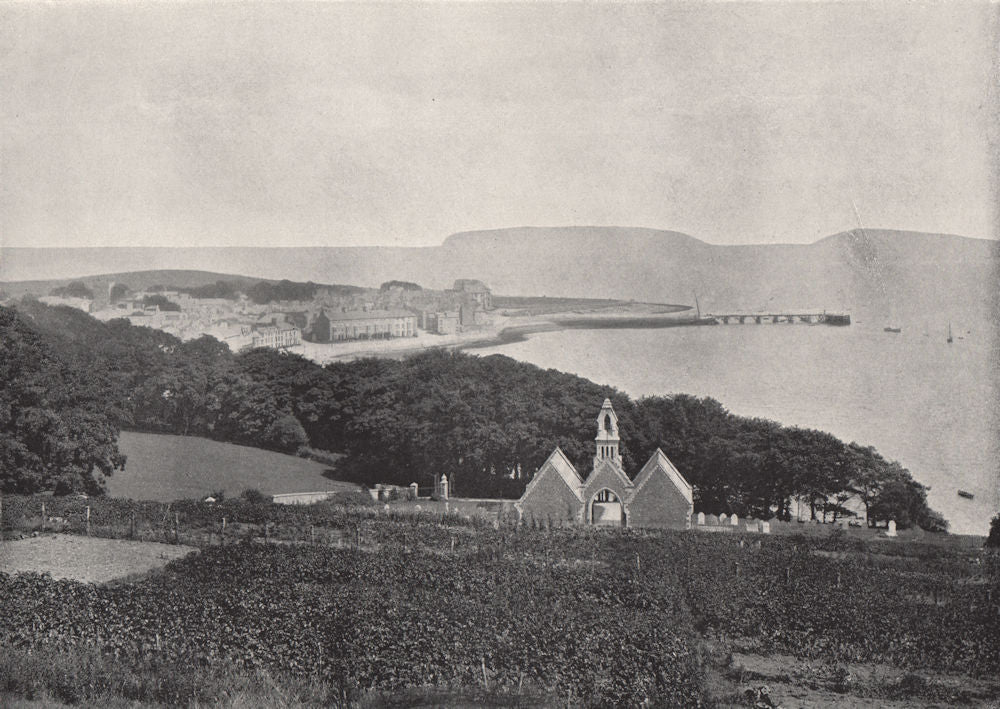 BEAUMARIS. Looking towards the landing-stage. Wales 1895 old antique print